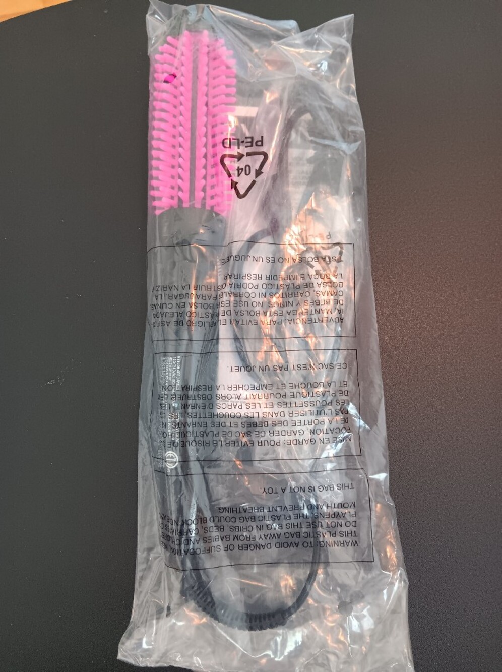 Revlon Heated Silicone Styling Brush - Black Handle with Pink Bristles Bad Box - Picture 3 of 5
